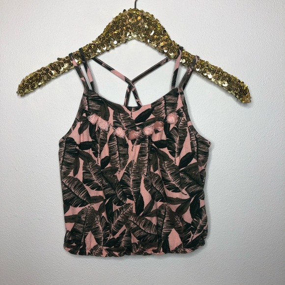 Epic Threads Palm Tassel Strappy Crop M - Picture 3 of 7